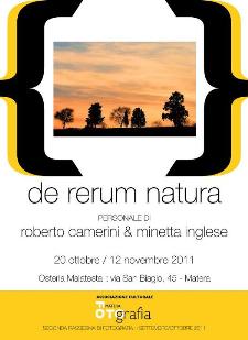 DE RERUM NATURA - dal 20 ottobre al 12 novembre 2011 - Matera