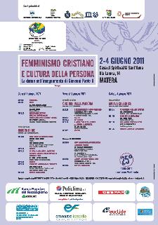 Femminismo cristiano e cultura della persona - dal 2 al 4 giugno 2011 - Matera