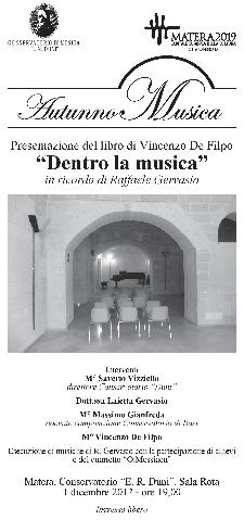 Dentro la musica in ricordo di Raffaele Gervasio - 1 dicembre 2012 - Matera
