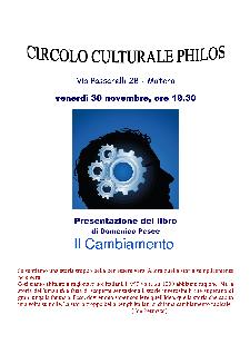Il Cambiamento  - Presentazione del libro di Domenico Pesce - 30 novembre 2012 - Matera