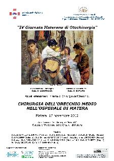 IV Giornata Materana di Otologia - 17 novembre 2012 - Matera