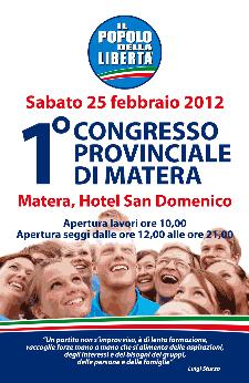 Primo Congresso Provinciale PDL - Matera