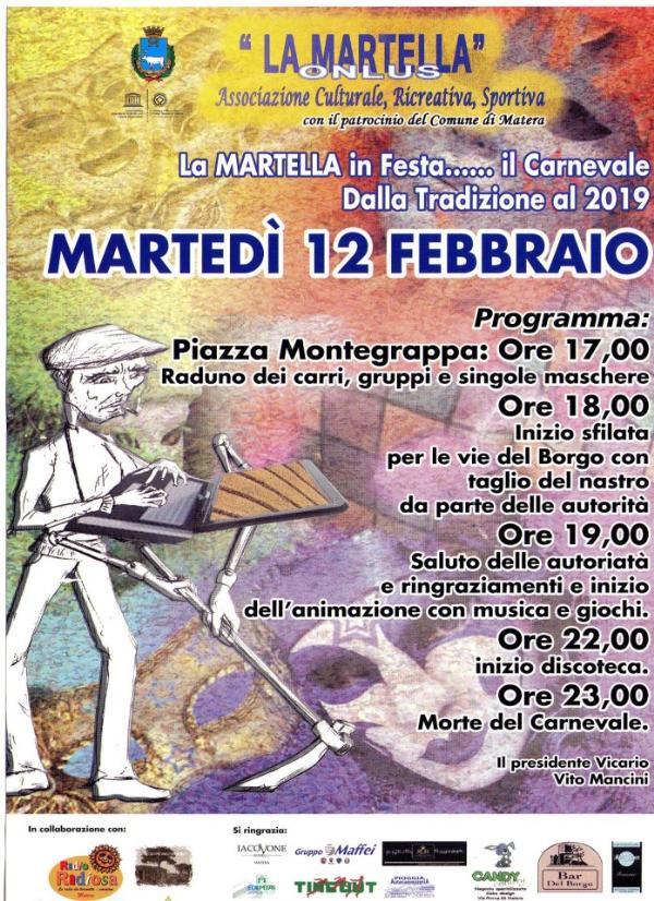La Martella in Festa, il Carnevale dalla Tradizione al 2019 - 12 febbraio 2013
