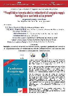 Fragilit e tenuta delle relazioni di coppia oggi: famiglia e societ alla prova - 10 gennaio 2013 - Matera