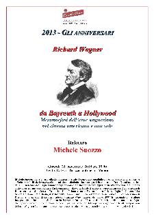 Gli Anniversari dei grandi musicisti - Richard Wagner - Matera