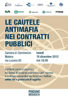 Le cautele antimafia nei contratti pubblici - 16 dicembre 2013 - Matera