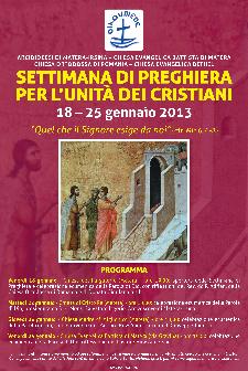 SETTIMANA DI PREGHIERA PER LUNITA DEI CRISTIANI - dal 18 al 25 gennaio 2013 - Matera