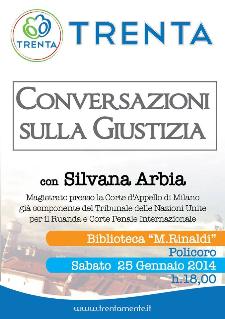 Conversazioni sulla Giustizia con Silvana Arbia - 25 Gennaio 2014 - Matera