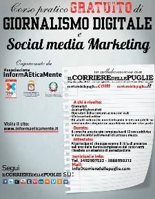 Corso pratico gratuito di giornalismo digitale e social media marketing  - Matera