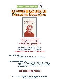 Don Giovanni Minozzi  LEDUCAZIONE OPERA DARTE OPERA DAMORE - 20 marzo 2014 - Matera