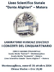 Ensemble musicale per il cinquantenario del Liceo Scientifico - Matera