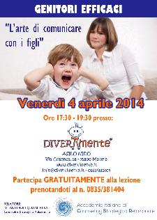 Genitori Efficaci - L'Arte di Comunicare con i Figli - 4 aprile 2014 - Matera