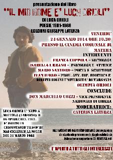 Il mio nome  Luca Orioli - 24 Gennaio 2014 - Matera