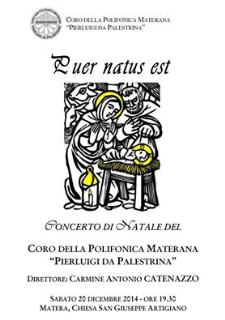 Puer Natus Est - Concerto di Natale - 20 Dicembre 2014 - Matera