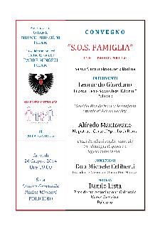 S.O.S. Famiglia: unistituzione in pericolo  - 26 Giugno 2014 - Matera