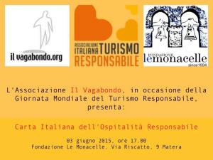 Carta Italiana dell'Ospitalit Responsabile - 3 Giugno 2015 - Matera