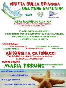 Frutta sulla spiaggia una sana abitudine . 9 Agosto 2015 - Matera