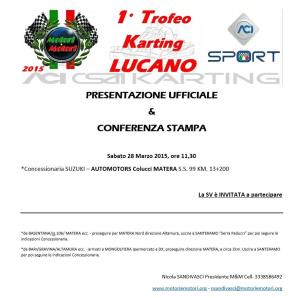 I Trofeo Karting Lucano"  - 28 Marzo 2015 - Matera