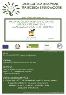 L'agricoltura di domani tra ricerca e innovazione - 30 Giugno 2015 - Matera