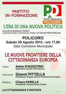 L'era di una nuova politica - 29 Agosto 2015 - Matera