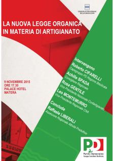 La nuova legge organica in materia di artigianato - 9 Novembre 2015 - Matera