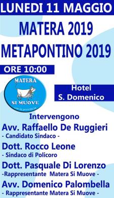 Matera2019-Metapontino 2019. Una proposta di sviluppo turistico integrato  - Matera