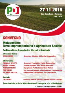 Metapontino: Terra Imprenditorialit e Agricoltura Sociale  - 27 Novembre 2015 - Matera