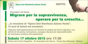 Migrare per sopravvivere, operare per la crescita - 17 Ottobre 2015 - Matera