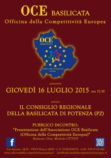 Presentazione dell'Associazione OCE Basilicata  - Matera