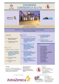 Sindrome coronarica acuta - 9 Maggio 2015 - Matera