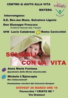 Solidali con la Vita - 26 Marzo 2015 - Matera