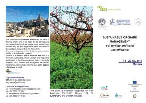Sustainable orchard management - Matera