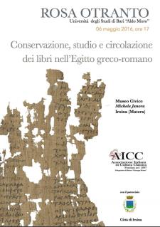 Conservazione, studio e circolazione dei libri nell'Egitto greco-romano - 6 Maggio 2016 - Matera