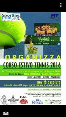 Corso estivo Tennis 2016 - Matera