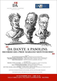 Da Dante a Pasolini: ricordo del prof. Mariano Montemurro - Matera