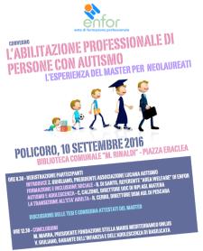 Esperto in abilitazione professionale per persone con autismo - 10 settembre 2016 - Matera