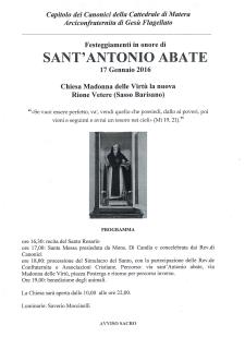 Festeggiamenti in onore di Sant'Antonio Abate  - 17 Gennaio 2016 - Matera