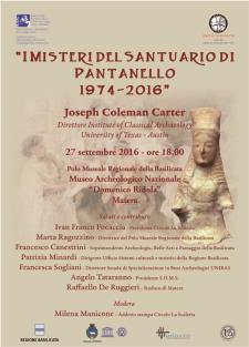 I MISTERI DEL SANTUARIO DI PANTANELLO 1974-2016 - Matera