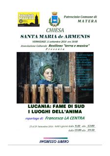 Lucania: Fame di sud  I Luoghi dellAnima - Matera