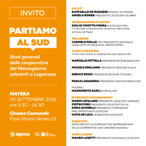 Partiamo al Sud - 30 novembre 2016 - Matera