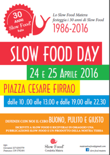 SLOW FOOD DAY 1986-2016 - Matera