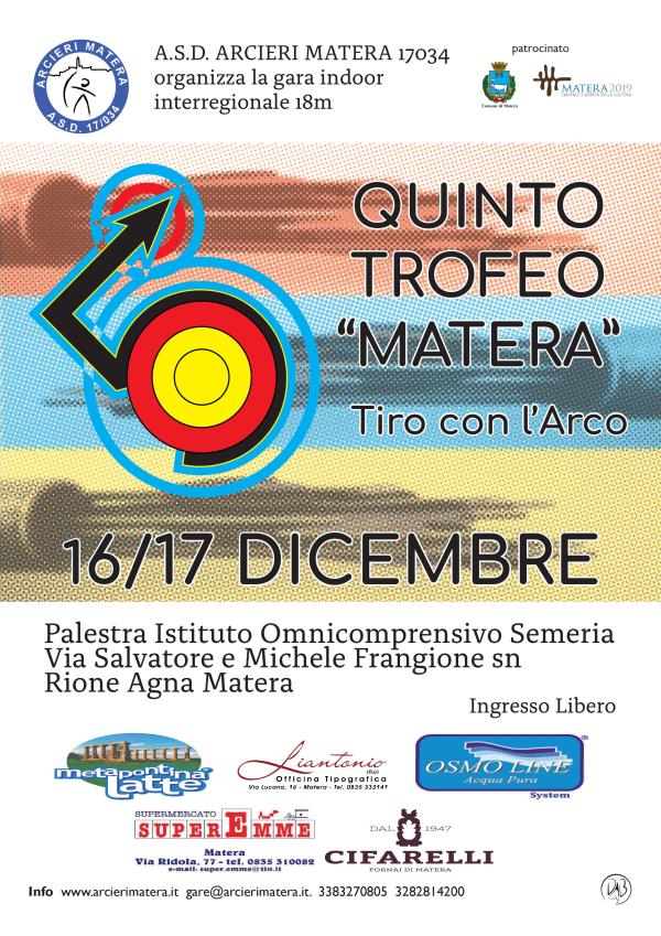 Trofeo “Matera” di tiro con l´arco 2017