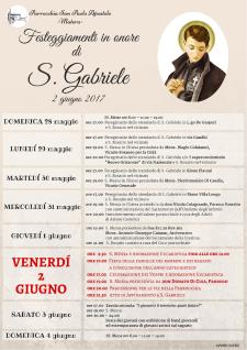 Festeggiamenti in onore di S. Gabriele 2017 - Matera