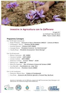 Investire in Agricoltura con lo Zafferano  - 18 Luglio 2017 - Matera