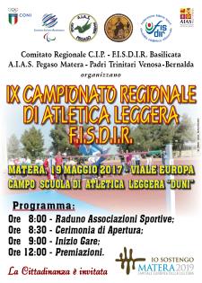 IX Campionato Regionale di Atletica Leggera FISDIR  - Matera