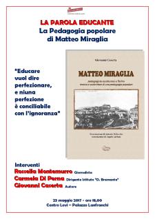 Presentazione del libro "Matteo Miraglia" - 18 Maggio 2017 - Matera
