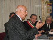 L´INTERVENTO DEL SINDACO ALL´INCONTRO CON NAPOLITANO